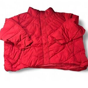 Universal Standard Red Quilted Puffer Jacket Size 3XL